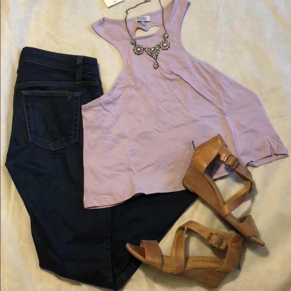 4/$110 💥SALE💥 Tobi lavender heart crop top